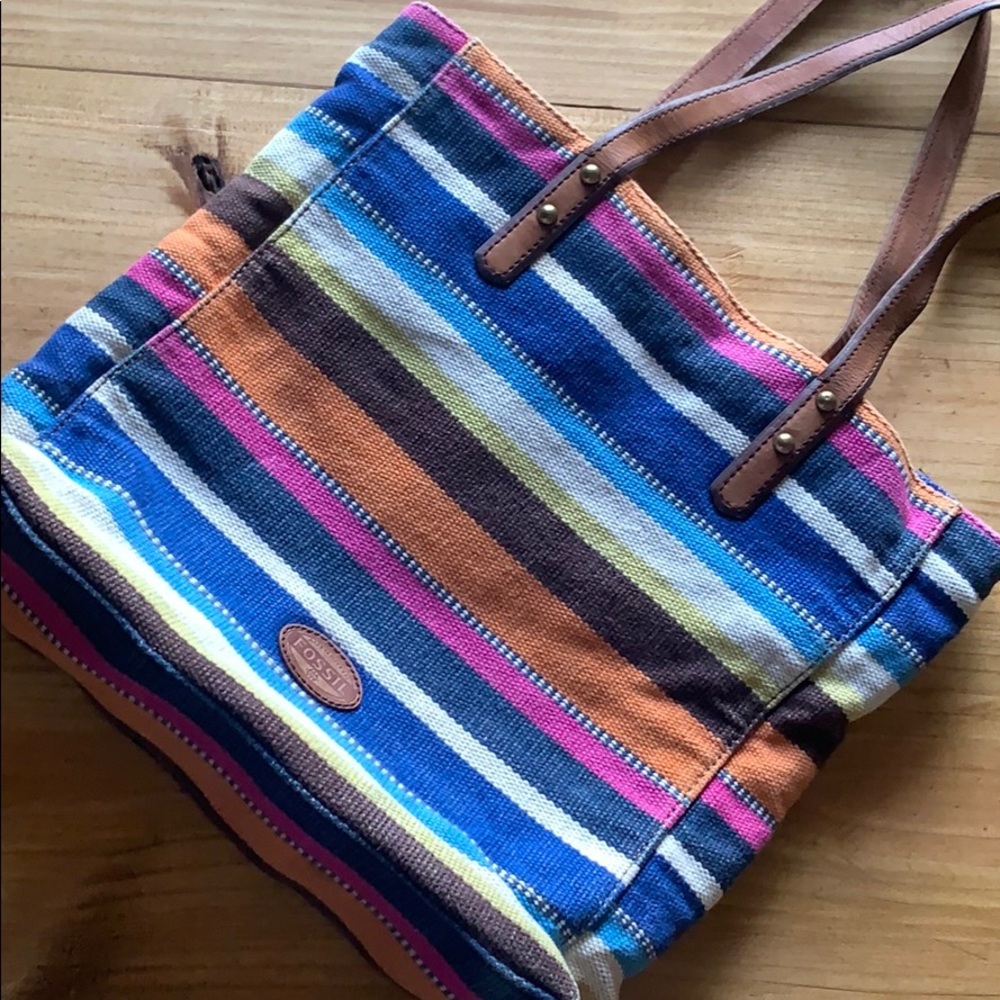 FOSSIL Striped Tote